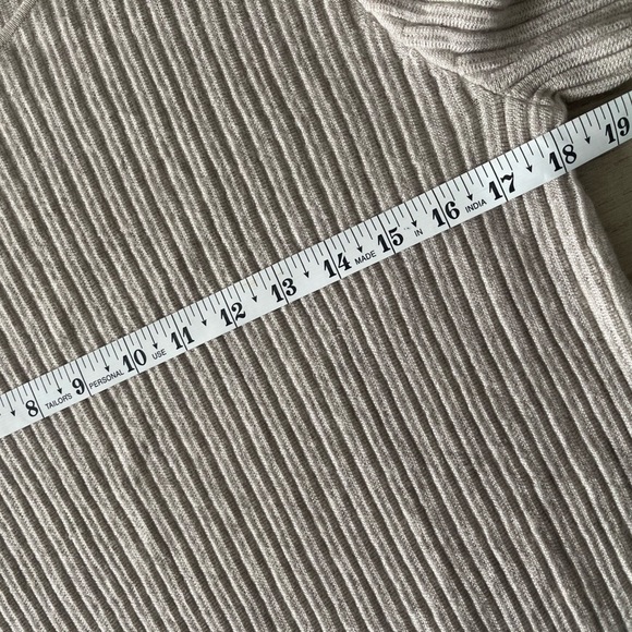 Eileen Fisher | Ribbed Merino Wool Neutral Sweater - Picture 3 of 4